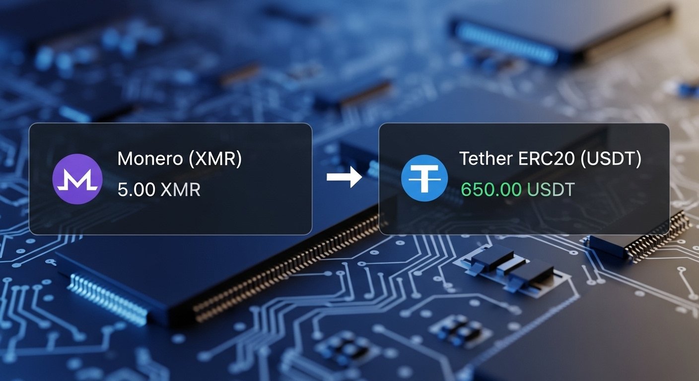 Monero (XMR) to Tether ERC20 (USDT)